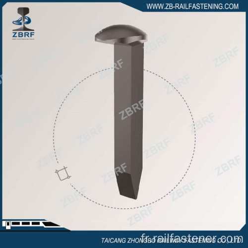 Pointe de chien 1/2&quot;X4&quot; pour fixation de rail